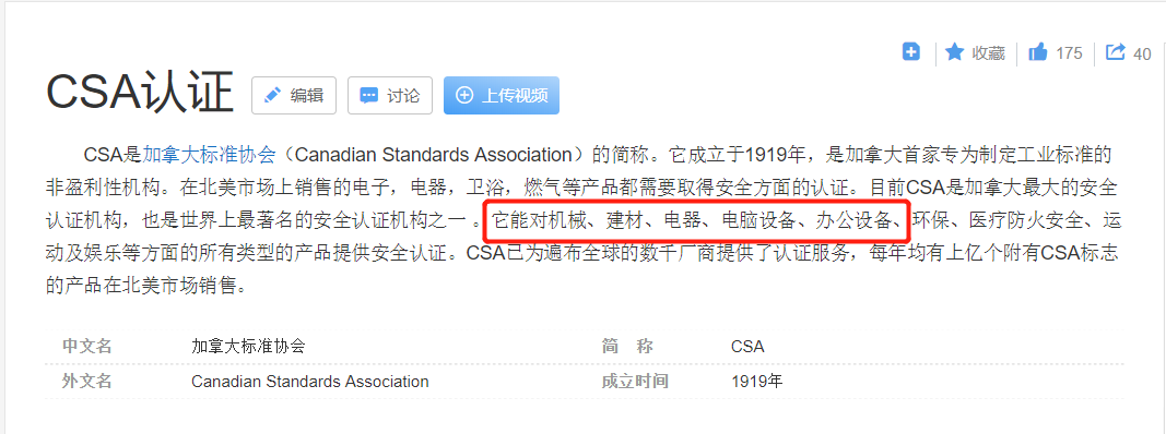 建材出口加拿大需要做csa认证吗
